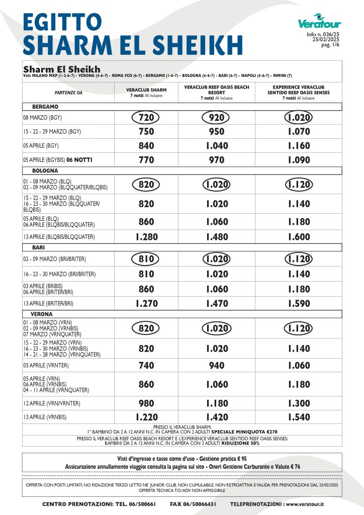 EGITTO VERATOUR PAG.1/6