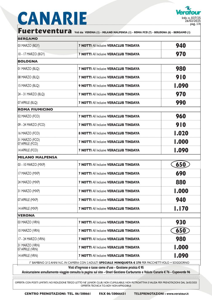 CANARIE VERATOUR PAG.1/2